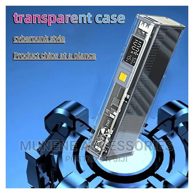 30000mah Transparent 20W+25W PD+QC Powerbank Large Capacity