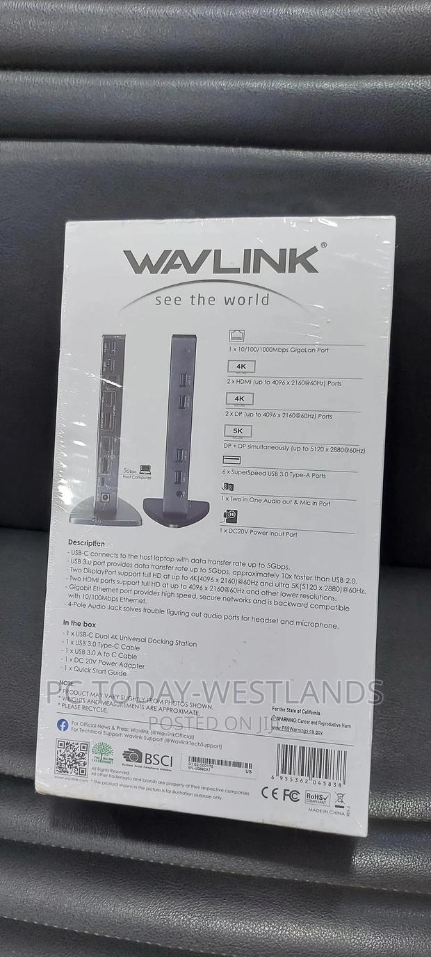 Wavlink USB C Ultrahd Universal Laptop Docking for Mac M1/M2 - thumbnail 4
