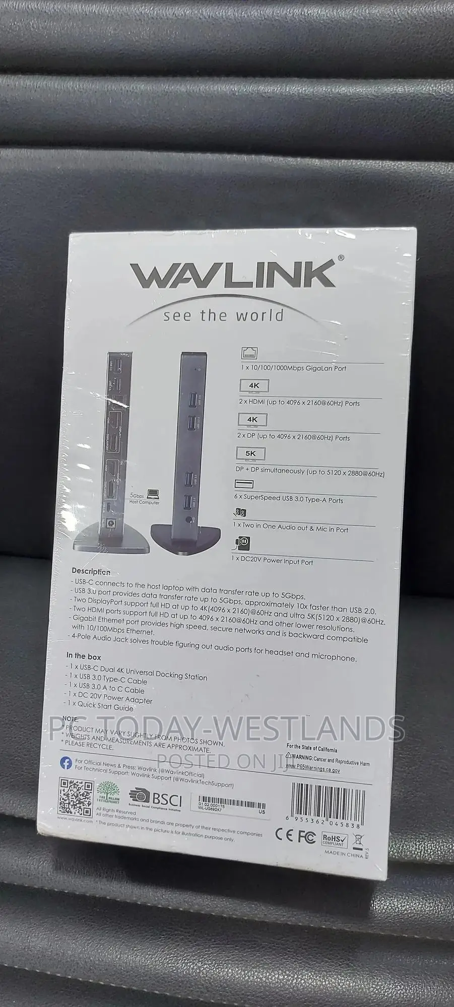 Wavlink USB C Ultrahd Universal Laptop Docking for Mac M1/M2