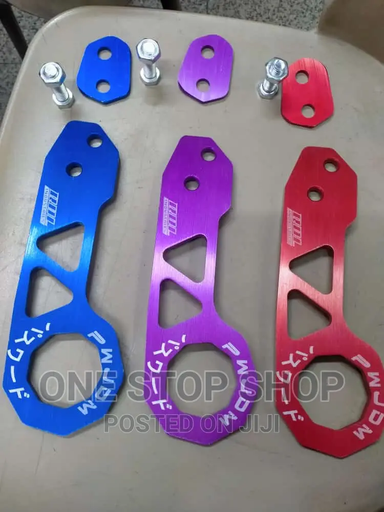 Red,Blue, Red Car Rear Bumper Tow Hookd