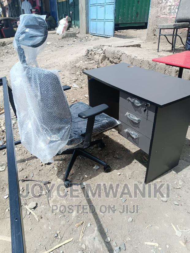 Office Chair Adjustable High Back Plus Office Desk. - main view