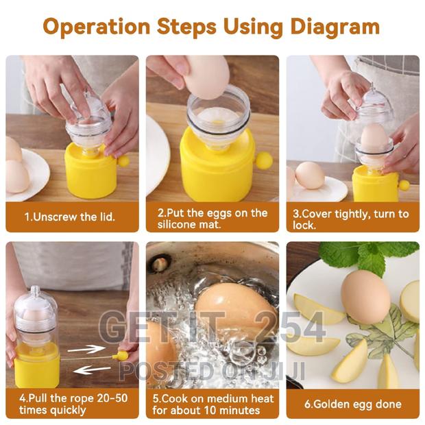 Easy to Operate by Rope Egg Mixer. Mixes Egg Yolk and E - thumbnail 3