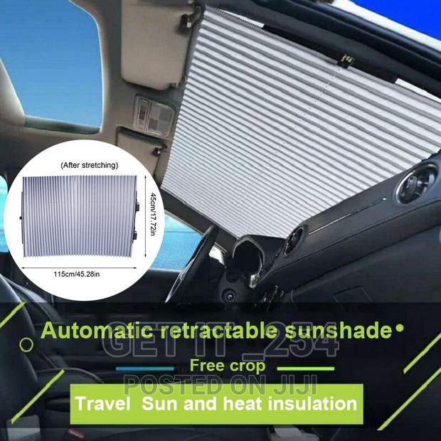 Durable Aluminium Retractable Windscreen Shade Sunvisor - thumbnail 2