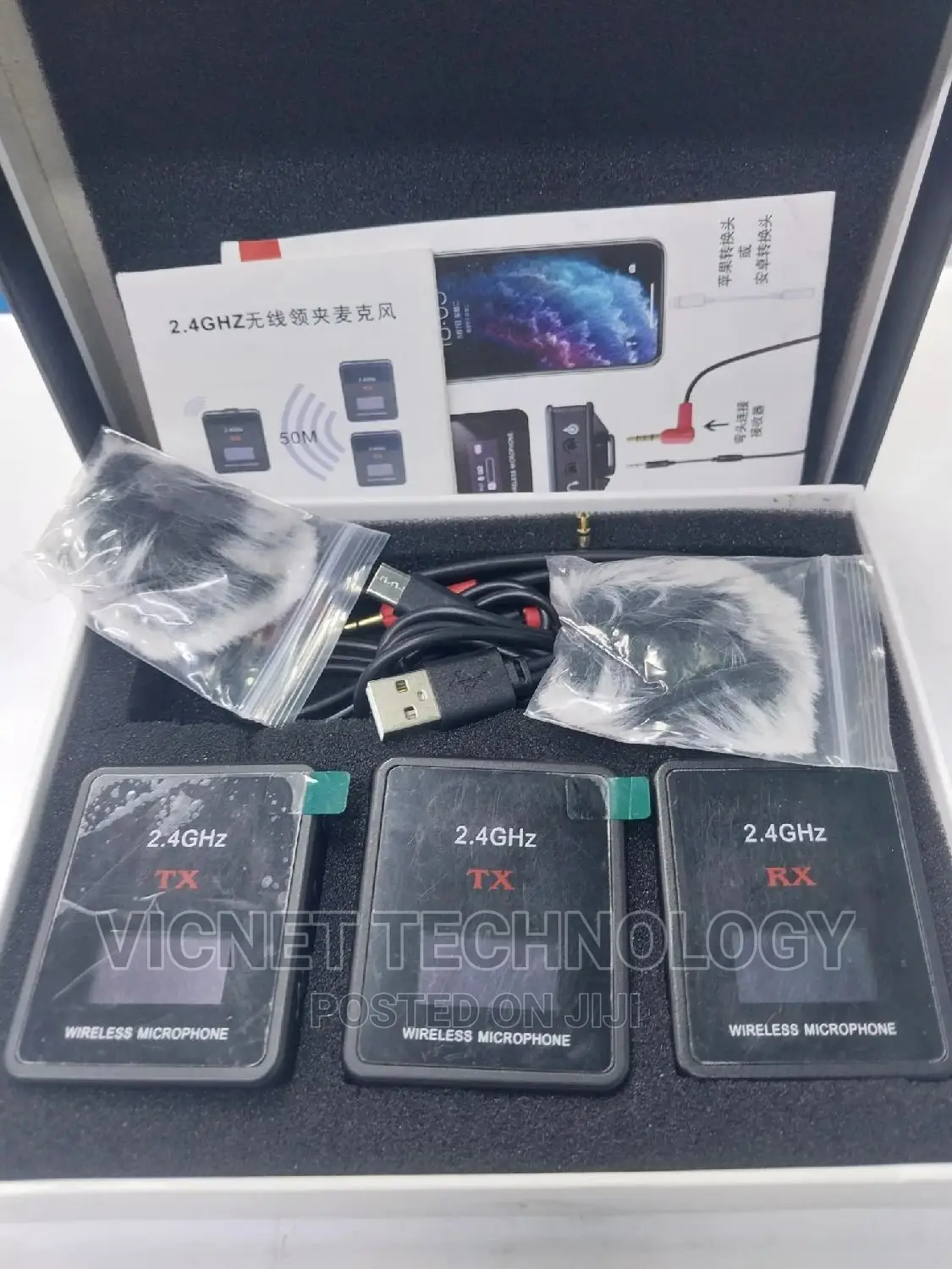 Interview, Podcast 2 in 1 WIRELESS LAVALIER MICROPHONE