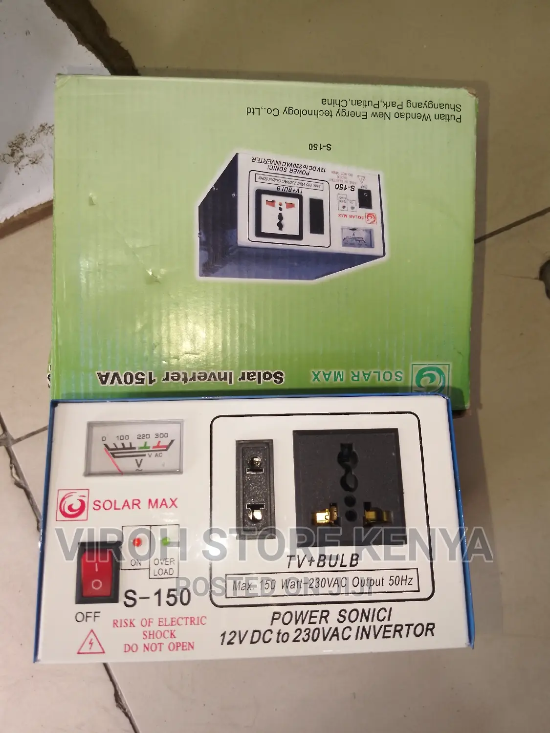 Solarmax Solar Power Inverter 12V DC to 230V AC 150VA
