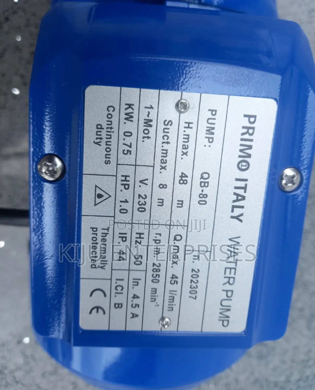 Primoo Italy Water Pump Available