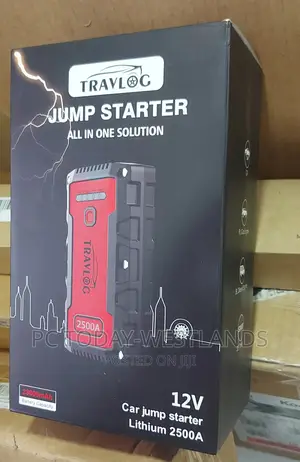 Travlog Battery Jump Starter, Portable 2500 Amp 12-Volt