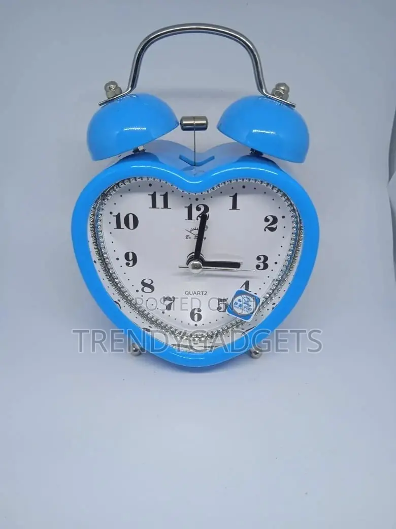 Generic Classic Double Bell Mini Alarm Clock Blue