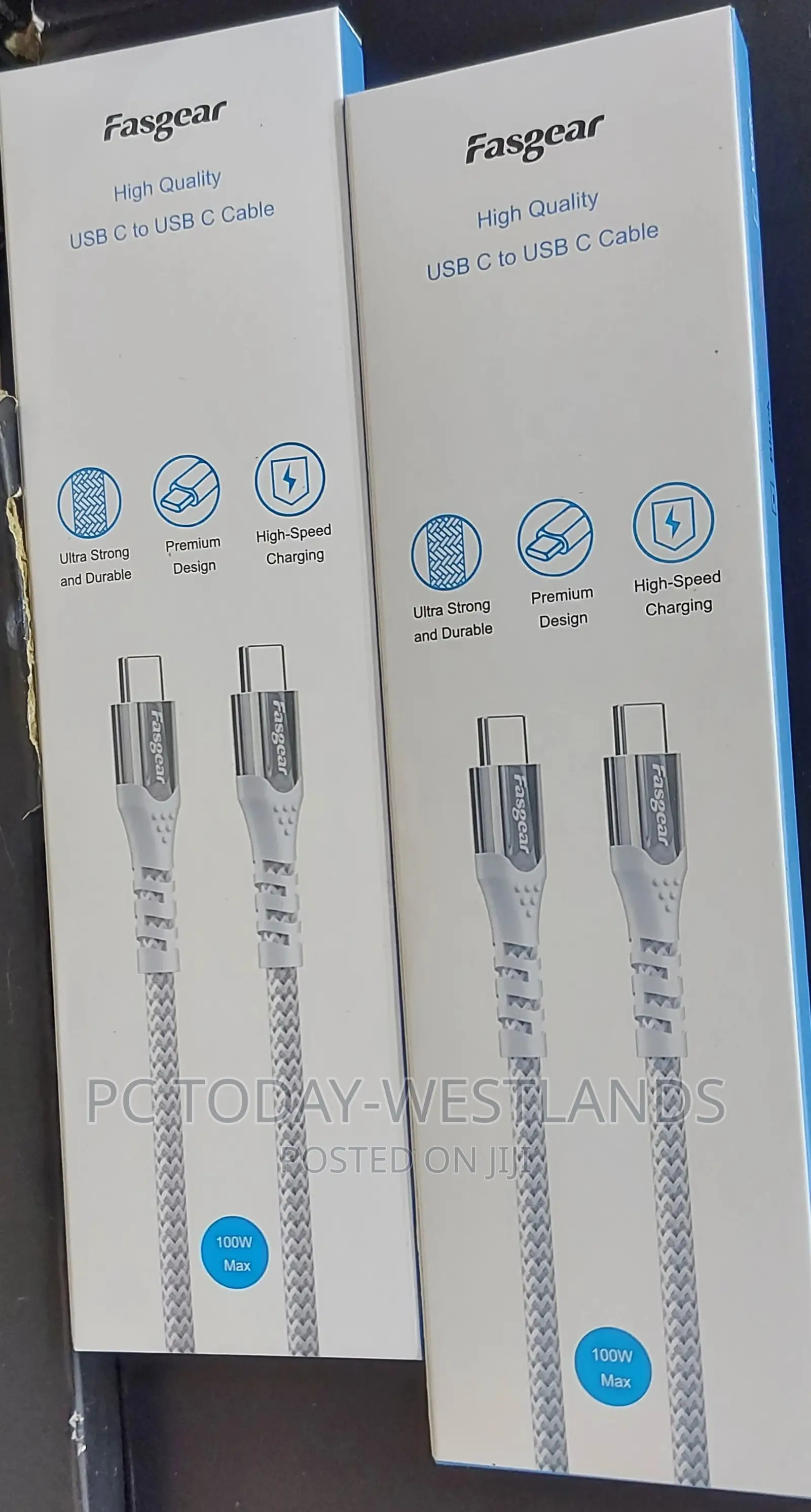 Fasgear USB C to USB C Cable, 1 Pack 10ft USB 3.1 Gen2 Type