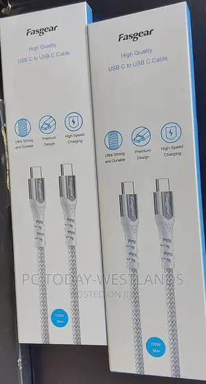Fasgear USB C to USB C Cable, 1 Pack 10ft USB 3.1 Gen2 Type