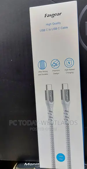 Fasgear USB C to USB C Cable, 1 Pack 10ft USB 3.1 Gen2 Type
