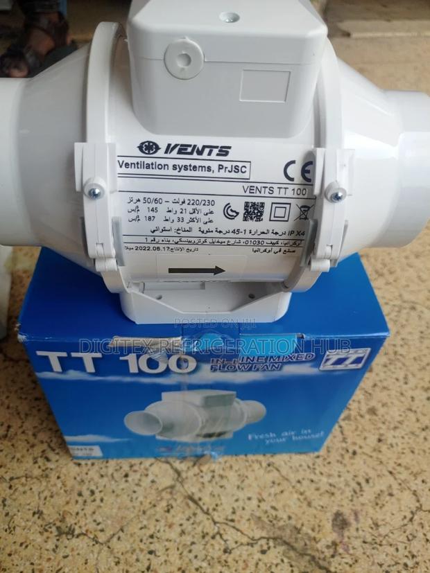 Inline Extract Fan 100mm , 150 Mm, 200mm - thumbnail 2