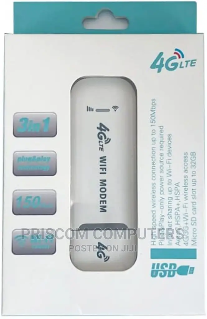 Universal Modem With Wifi Hotspot, Wireless 4G Enabled Mifi