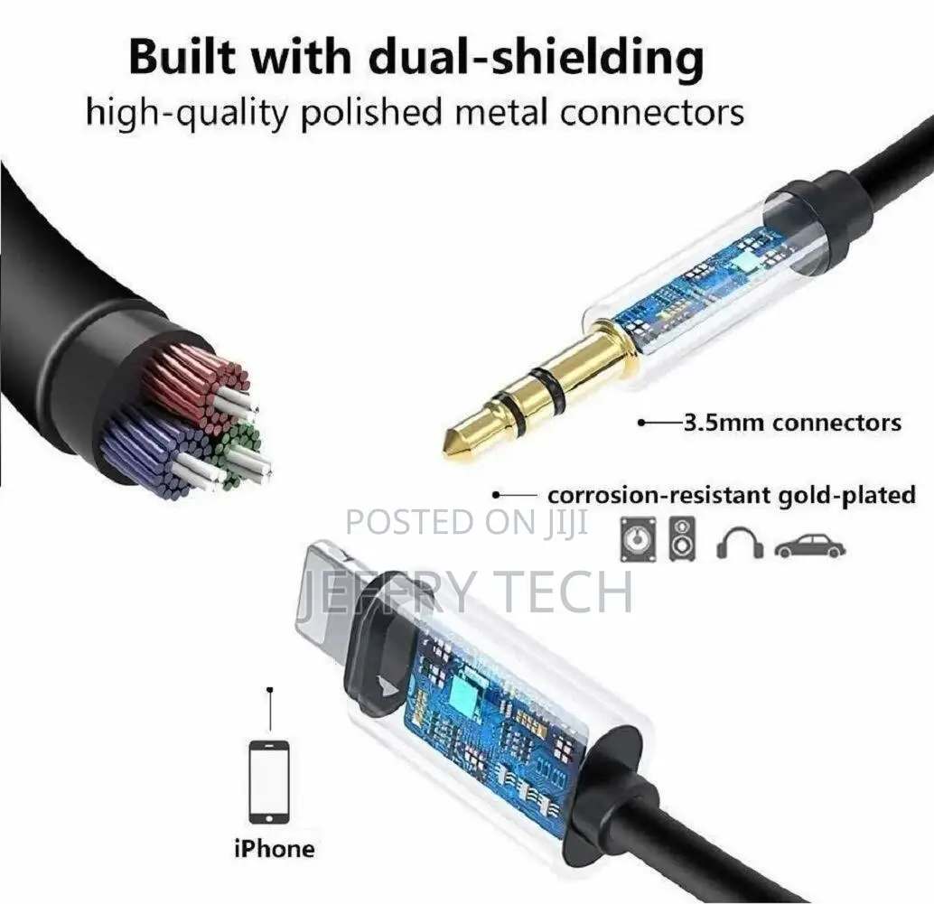 iPhone 7 8 X XR 11 12 13 Pro Max 8 Pin to 3.5mm AUX Audio C