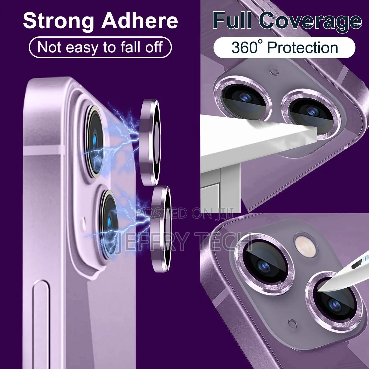 iPhone 14 Plus/14 Metal Ring Tempered Glass Camera Lens Prot