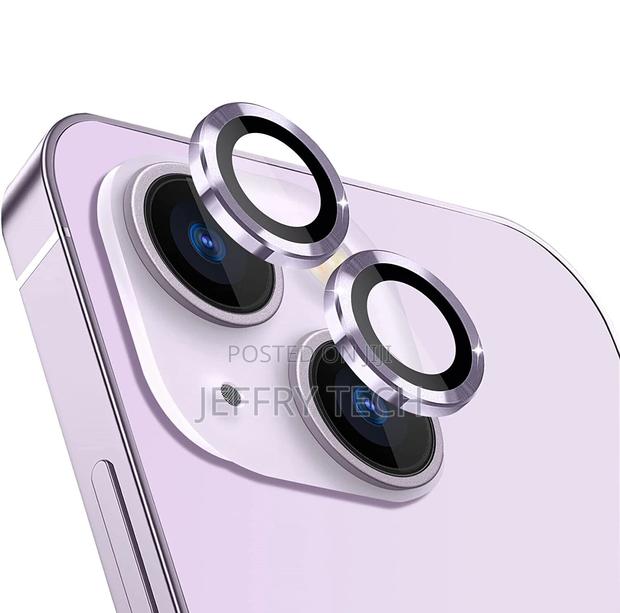 iPhone 14 Plus/14 Metal Ring Tempered Glass Camera Lens Prot - thumbnail 3