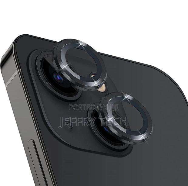 iPhone 14 Plus/14 Metal Ring Tempered Glass Camera Lens Prot - thumbnail 4