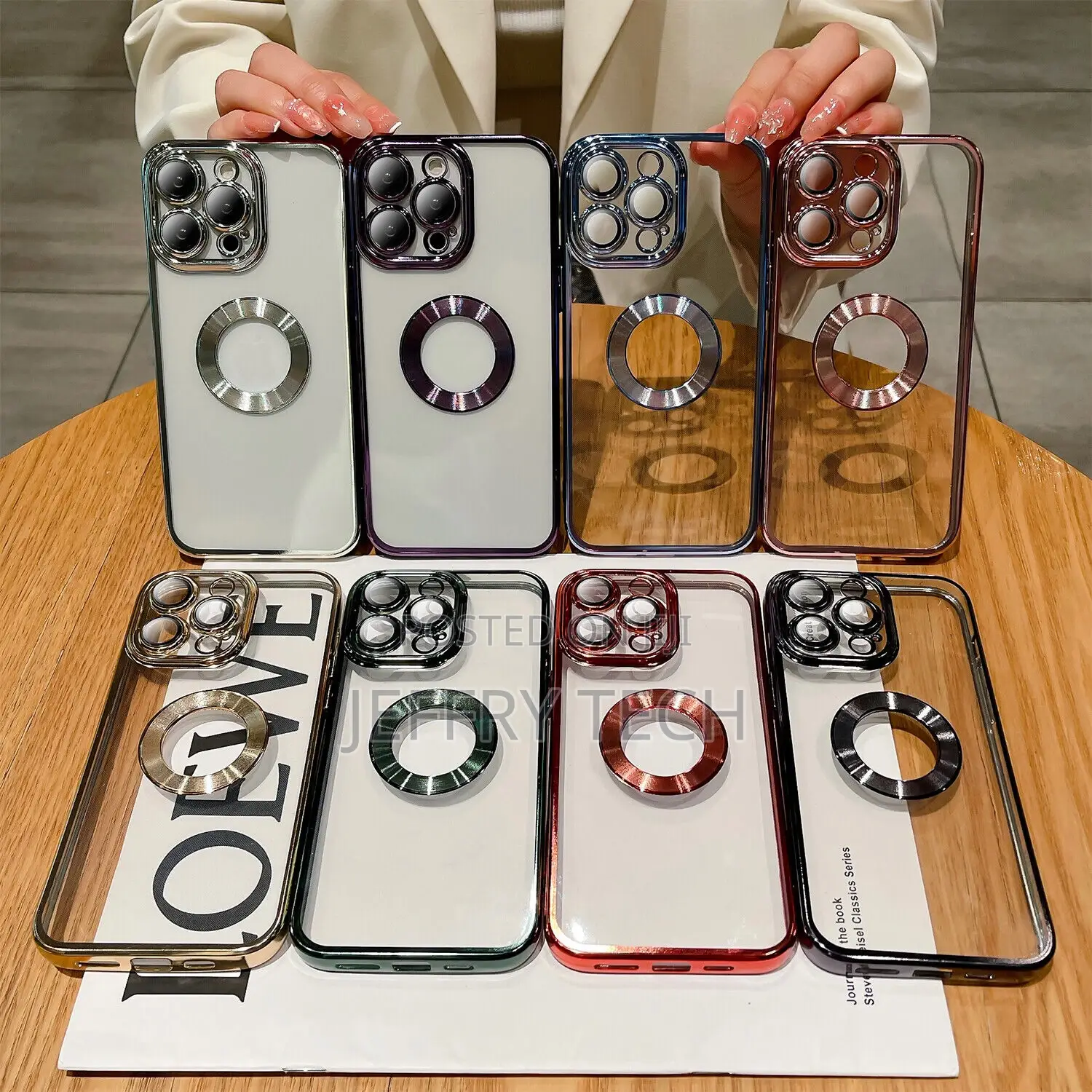 Case for iPhone 15 Pro Max 12 13 14 Plus Clear Plating Camer