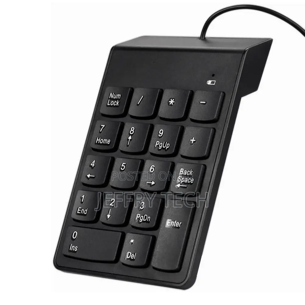 USB Numeric Keypad Number Keyboard Pad Wired Plam Size 18 Ke