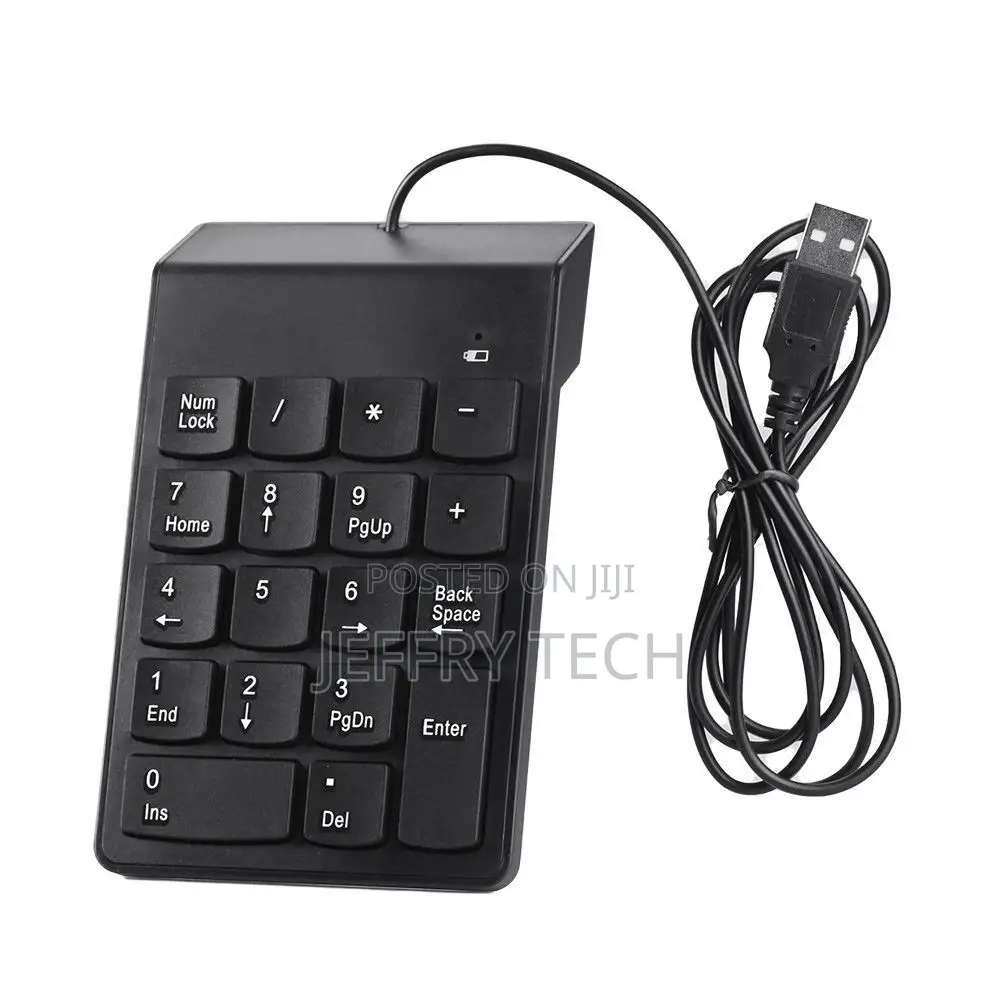 USB Numeric Keypad Number Keyboard Pad Wired Plam Size 18 Ke