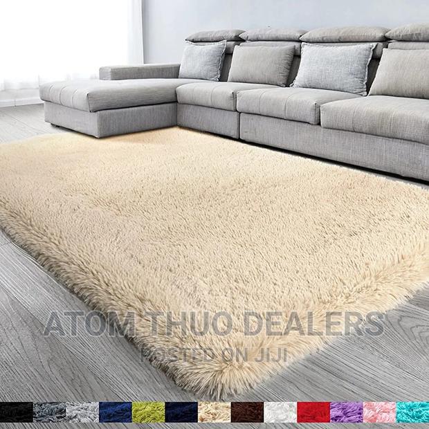 5*8 Fluffy Cream Carpet