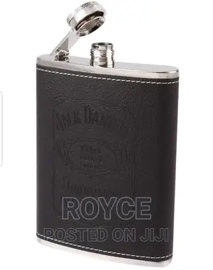Jack Daniel's Branded Whiskey Flask With 2 Tot Glasses*