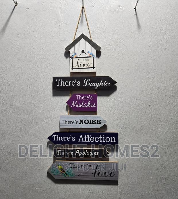 Hanging Board Wooden House Rules