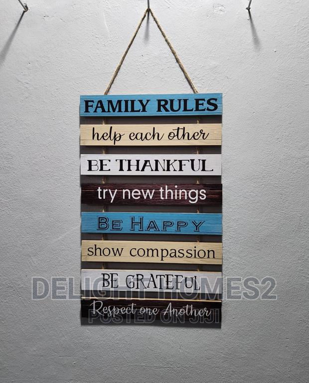 Hanging Board Wooden House Rules - thumbnail 2