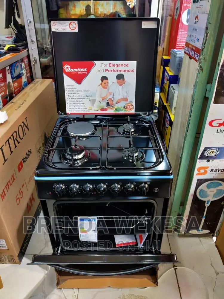 *Ramtons 60x60cm Standing Cooker 3gas 1 Electric and Oven