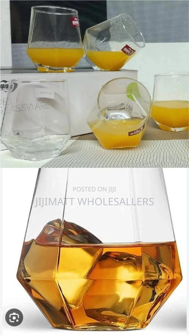 6pieces Diamond Shape Whisky Glasses