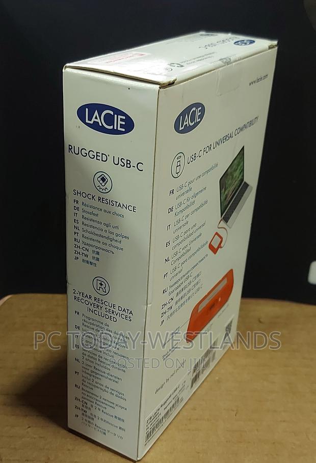 Lacie 2TB Rugged USB 3.1 Gen 1 Type-C External Hard Drive - thumbnail 2