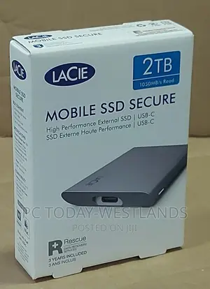 Lacie Portable SSD 2tb External Solid State Drive Usb-C Mac