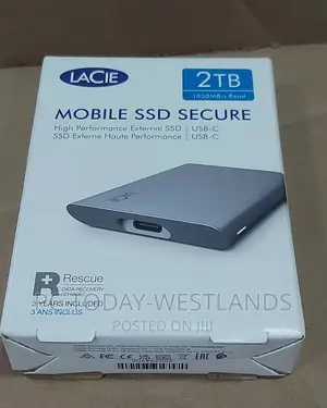 Lacie Portable SSD 2tb External Solid State Drive Usb-C Mac