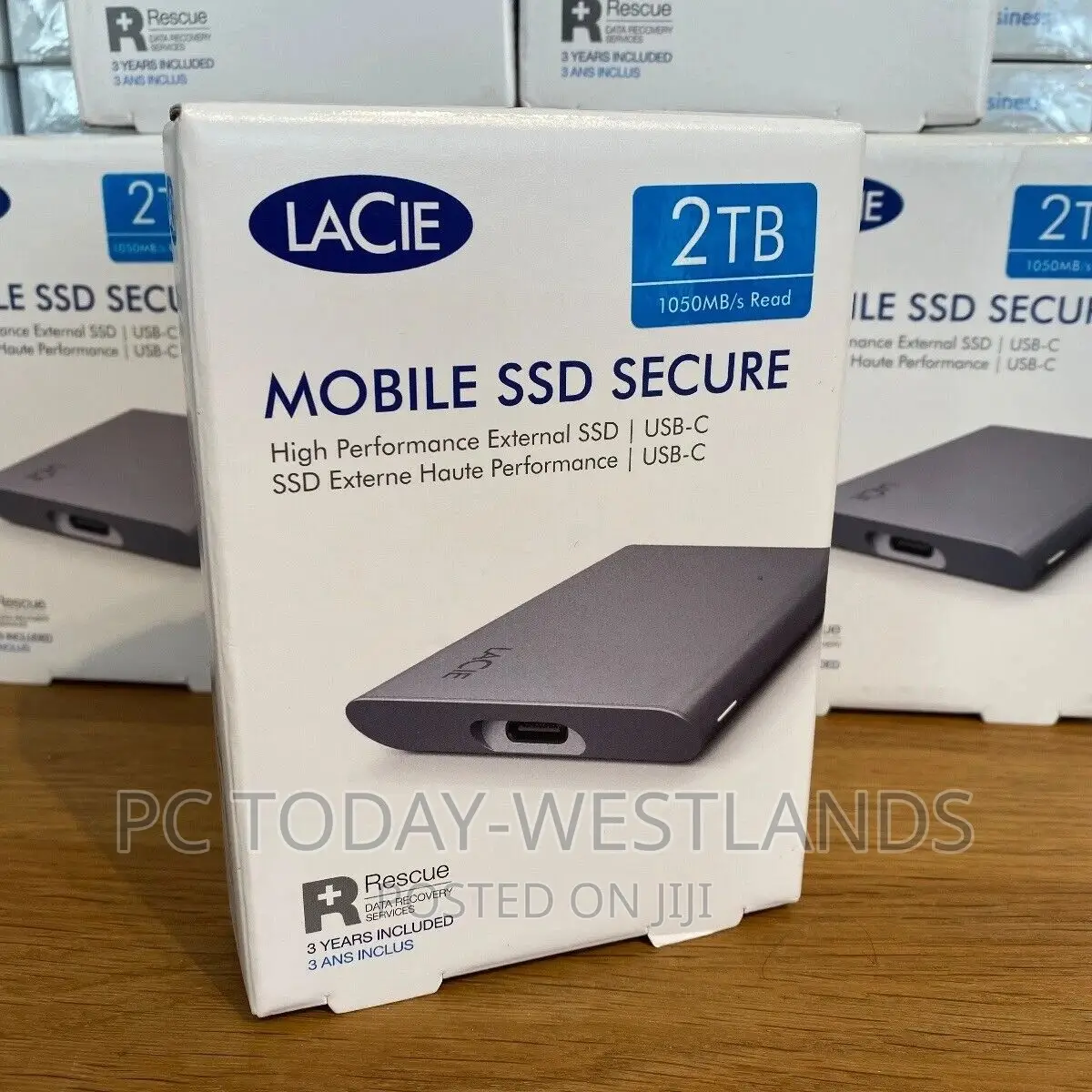 Lacie Portable SSD 2tb External Solid State Drive Usb-C Mac