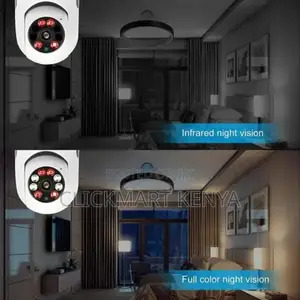CCTV Bulb Camera Wifi Camera 360° Rotating, Night Vision,