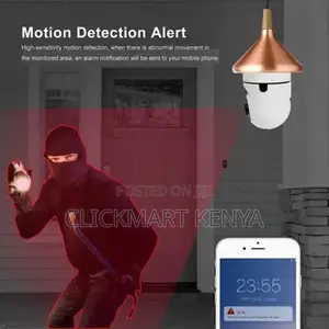 CCTV Bulb Camera Wifi Camera 360° Rotating, Night Vision,