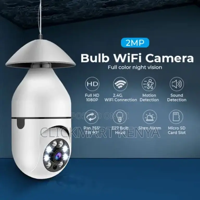 CCTV Camera Bulb Camera 360,Night Vision, Motion Detection