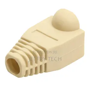 100 Pack RJ45 Boots Ivory Cat5e Cat6 Ethernet Cable Strain R