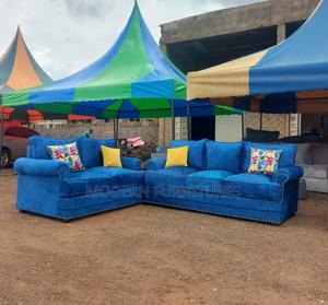 Blue 5 Seater Sofa - thumbnail 2