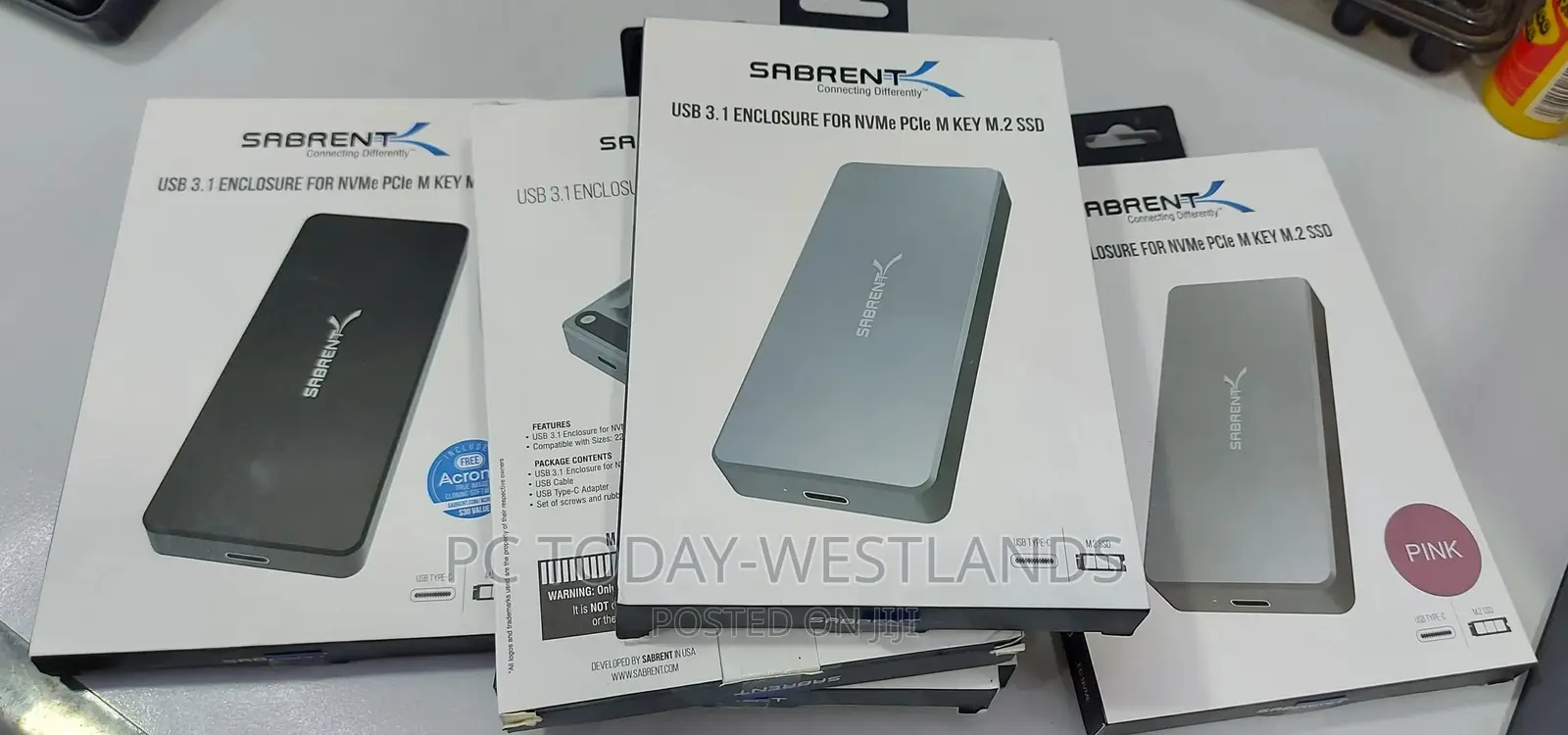 SABRENT USB 3.1 Aluminum Enclosure for M.2 Nvme SSD