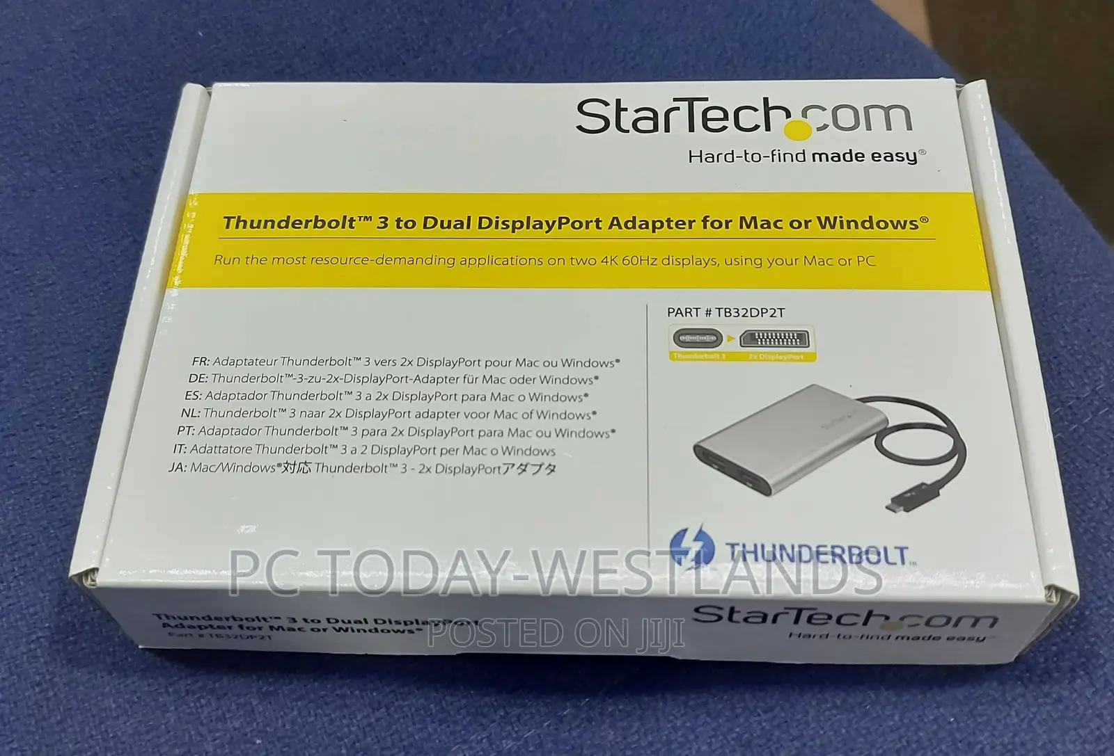Startech.Com Thunderbolt 3 to Dual Displayport Adapter 60