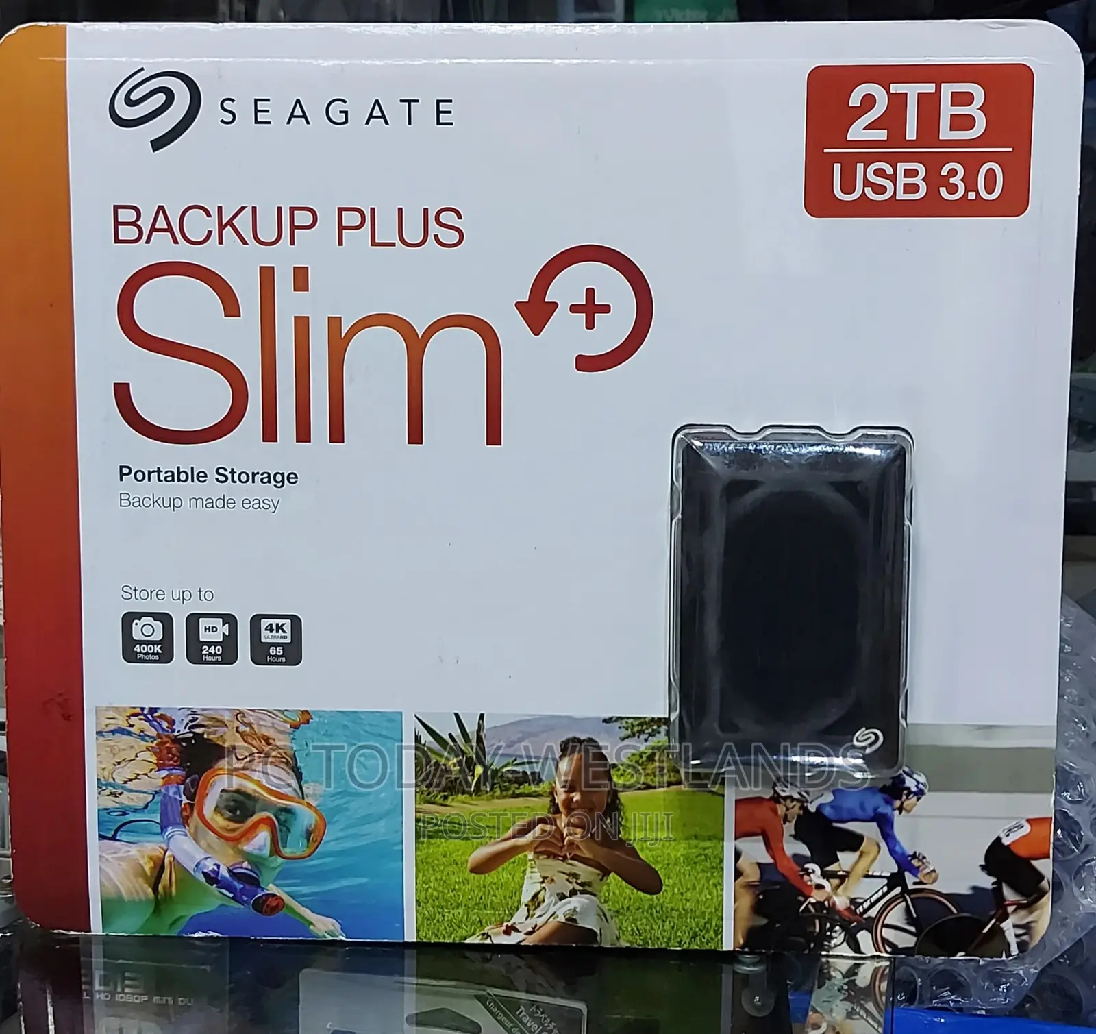 Seagate Backup Plus Slim 2TB External Hard Drive Portable HD