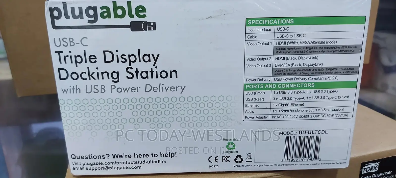 Plugable 13-in-1 USB-C Triple Monitor Docking Station With