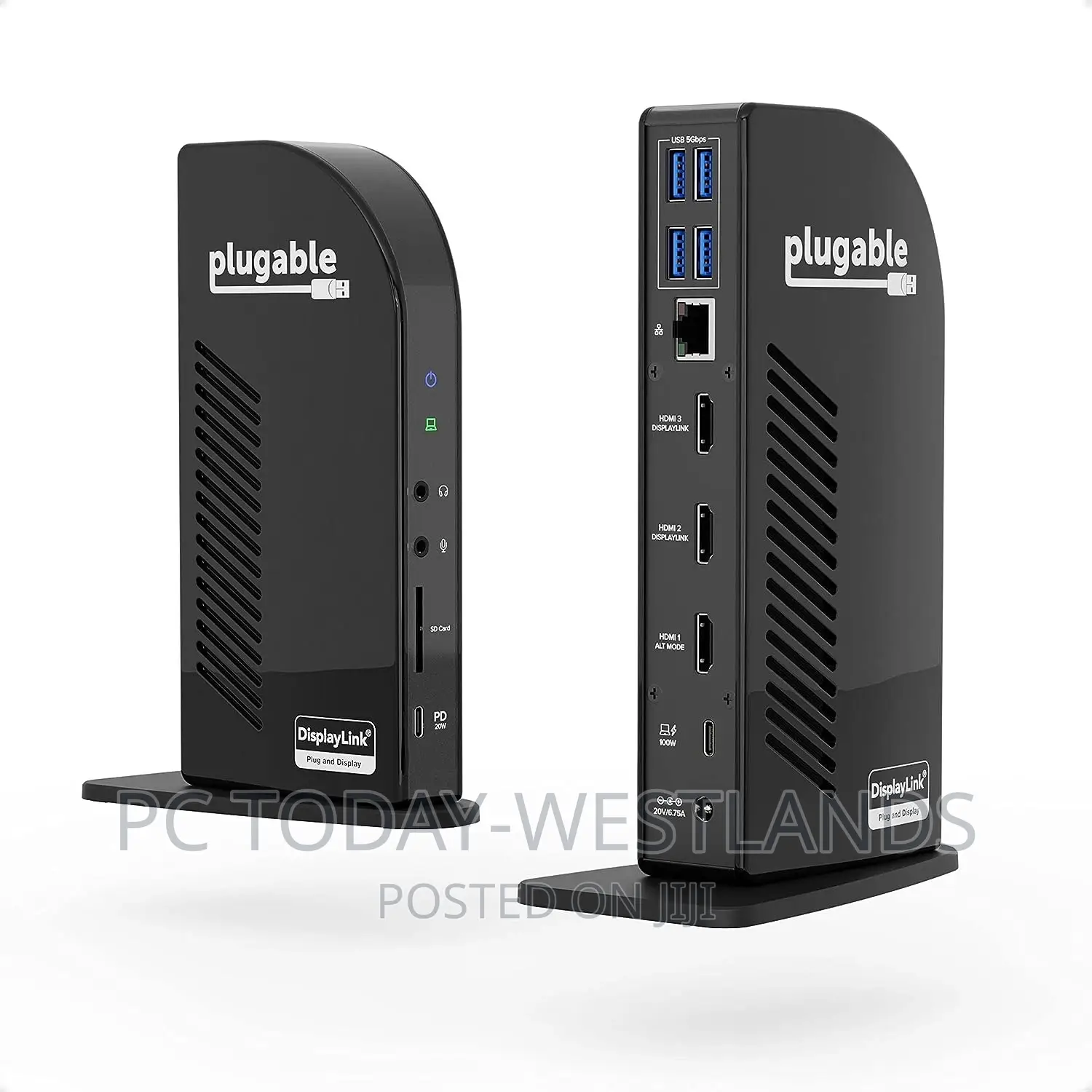 Plugable 13-in-1 USB-C Triple Monitor Docking Station With