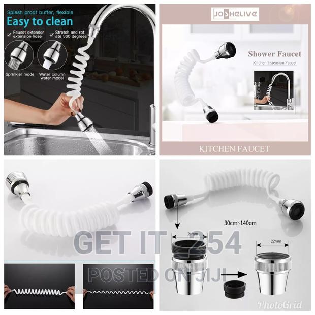 370 Degrees Kitchen Faucet Extender Available in White - main view