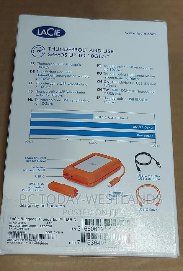 Lacie 4TB Rugged RAID Hard Disk Drive With Thunderbolt 3 - thumbnail 13
