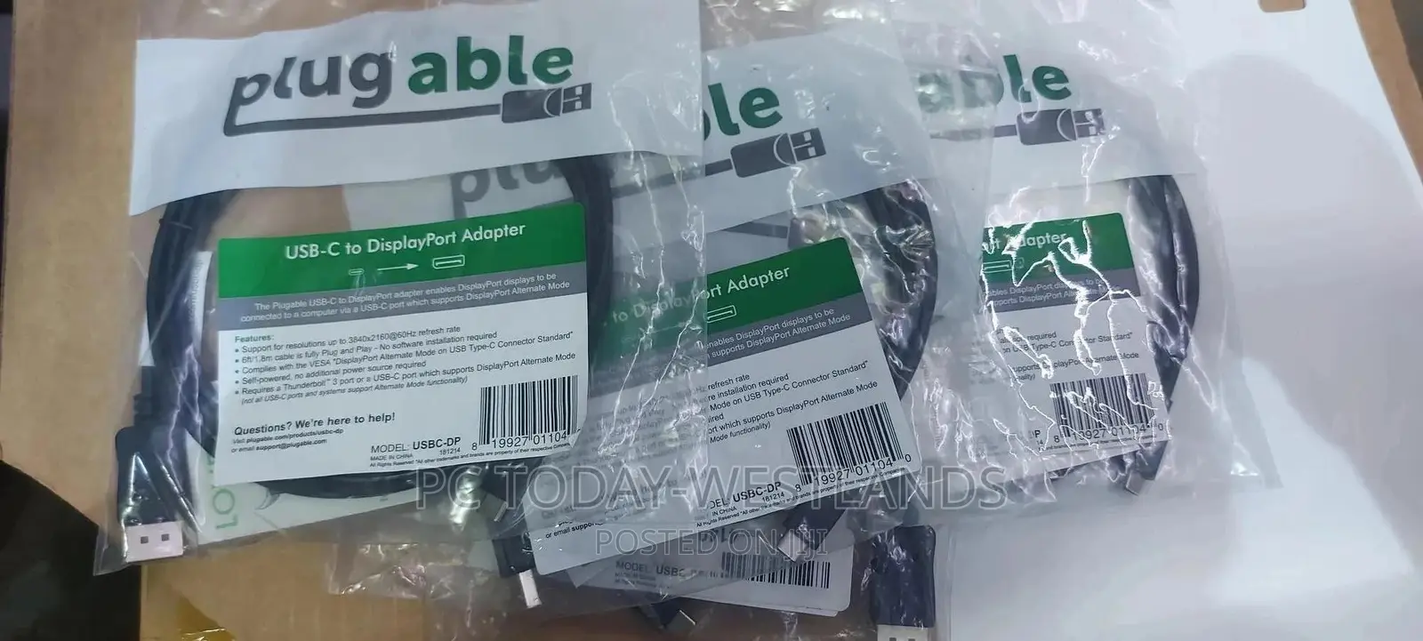 Plugable USB 3.1 Type-C to Displayport Adapter Cable