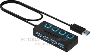 Sabrent 4-Port USB Hub USB 3.0 Fast Data Hub With Individual