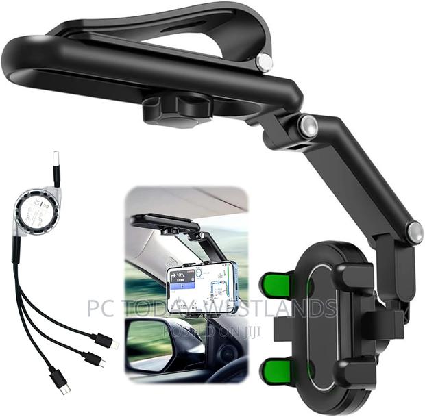 Doubfivsy Car Phone Holder + Usb Cable, 360° Multifunctiona - main view