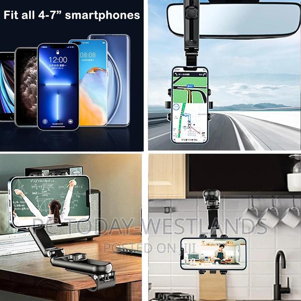 Doubfivsy Car Phone Holder + Usb Cable, 360° Multifunctiona - thumbnail 10